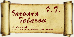 Varvara Telarov vizit kartica